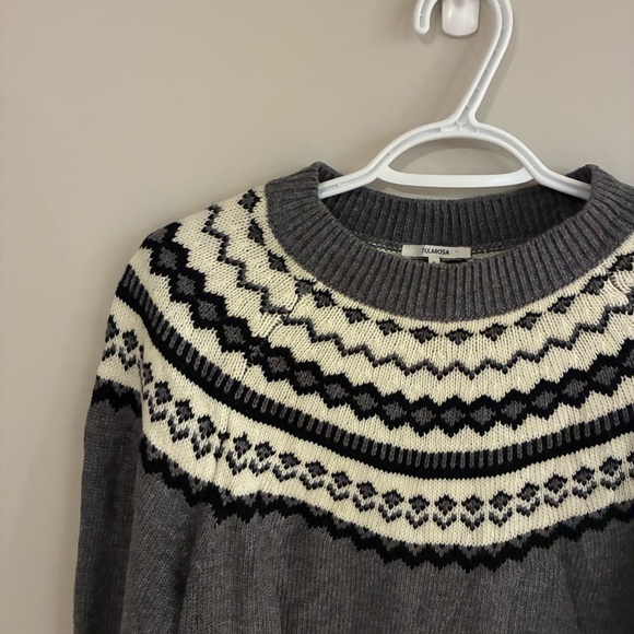 Tularosa Kiva Fairisle Sweater in Grey Multi - Picture 6 of 9
